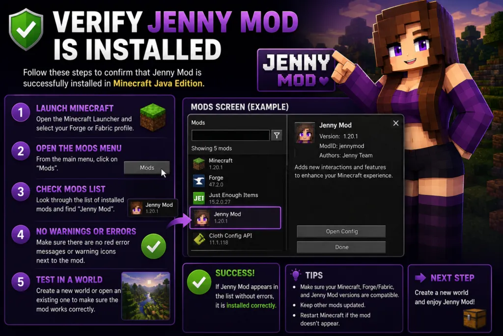 Verify Jenny Mod Is Installed